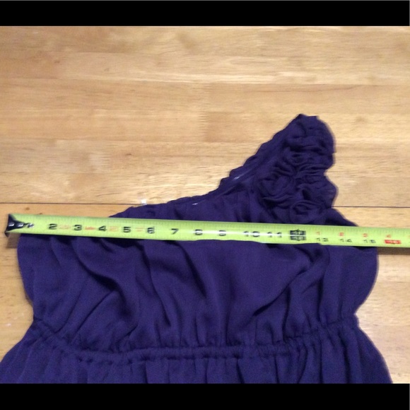 New MERONA Purple One-shoulder DRESS Sheer XS - Picture 11 of 16